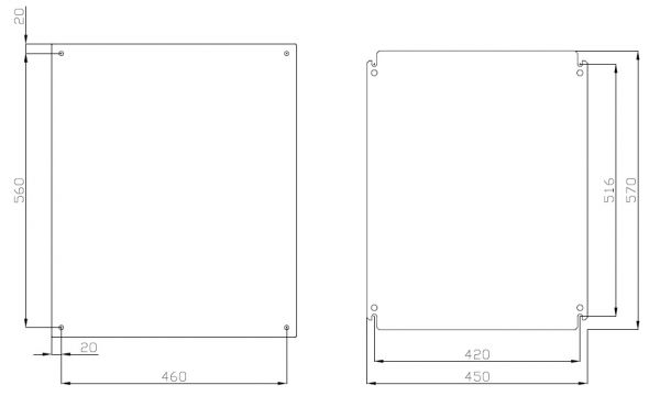 IP66 Schaltschrank 600x500x300 mm HBT mit Sichttür Stahlblech 1-türig
