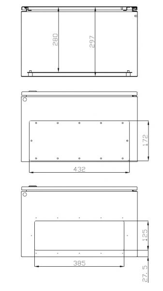 IDE GN705030 Wall Mounting Enclosure RAL7035 IP66 single door HBT 700x500x300