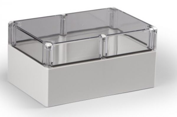 IP66 ABS Industriegehäuse transparent / klar 160 x 240 x 121 mm