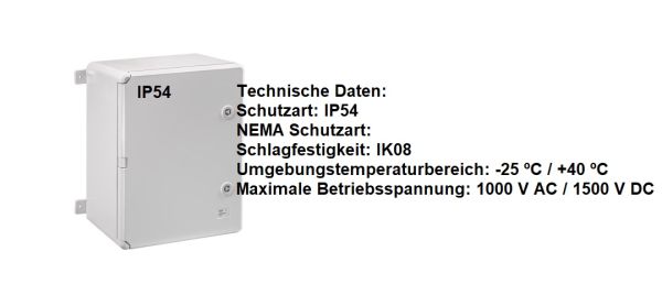 IP65 Basic ABS Wandgehäuse 50x35x19 cm