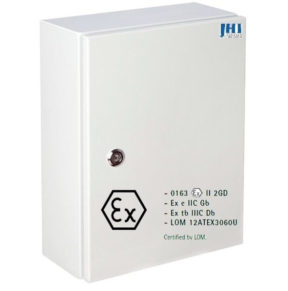ATEX Schaltschrank 300x250x150mm HBT Stahlblech 1-türig IP66 RAL7035
