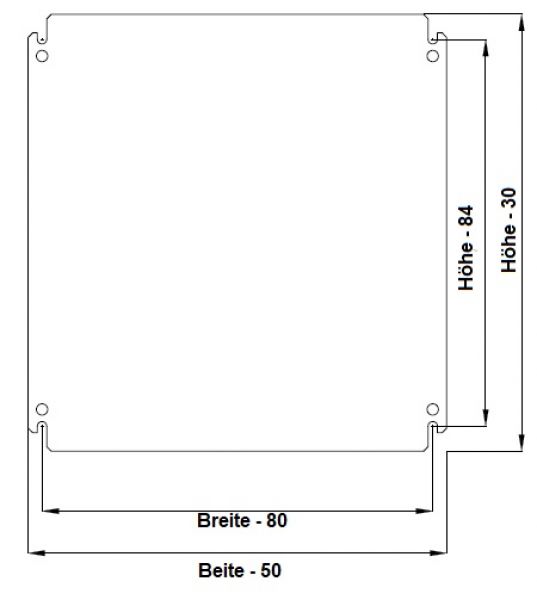 B-grade IP55 control cabinet 800x1200x300 mm (HxWxD), 2-door, RAL 7035, incl. MP