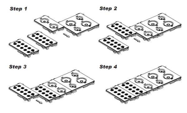 Adapter frame for cable feedthroughs