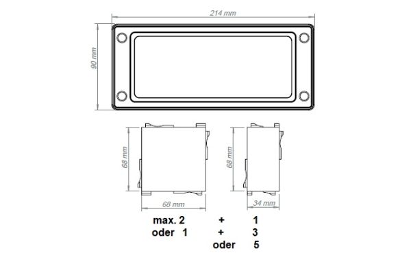Adapter frame for cable feedthroughs