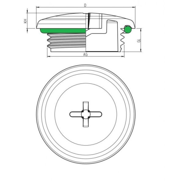 IP66 M32x1.5 blind plug with O-ring metric round light gray RAL7035