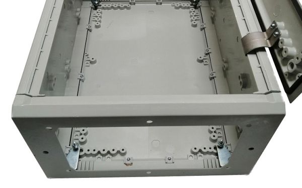 Plastic outdoor enclosure 500x500x300 mm (HxWxD) Standard door with rain roof