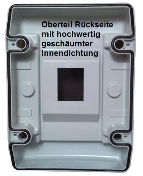 IP65 AP Outdoor-Verteiler 4TE 1-reihig mit transp. Klappe uv-stabilisiert