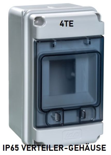 IDE CDN4G IP65 Verteilergehäuse AP Verteiler 1x4TE mit Tragschiene