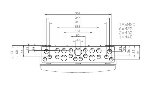 IP65 AP Outdoor-Verteiler mit transp. Klappe uv-stabilisiert - 3x18TE IP65 AP Outdoor-Verteiler mit transp. Klappe uv-stabilisiert - 3x18TE