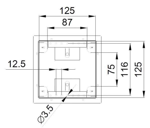 IP66 Stahlblech Klemmenkasten 150x150x135mm LBT RAL7035  ohne Flansch