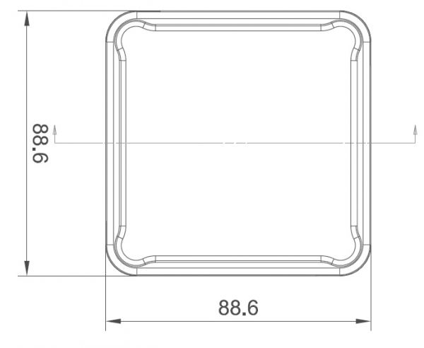 EX088 Kunststoffgehäuse vorgeprägt 84x84x50mm LBH IP54 Klemmenkasten grau