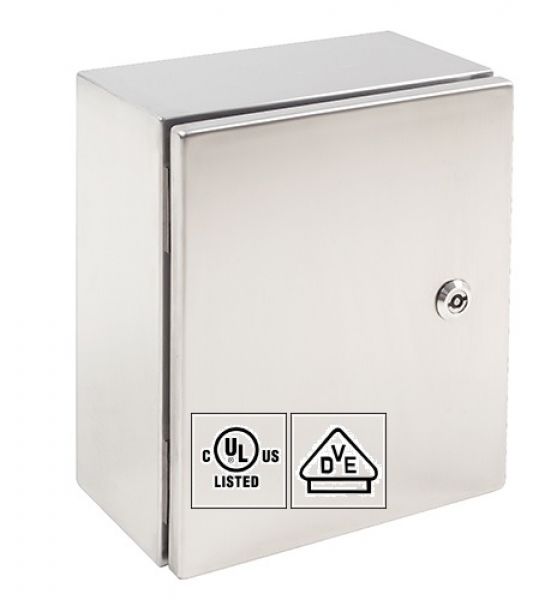 Stainless steel housing 600x600x250 mm HBT control cabinet IP66 V2A INOX 304L 1-door