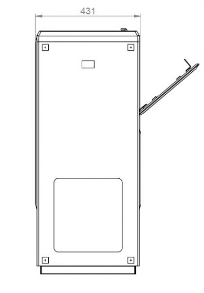 Kunststoff-Einbausockel BT 1000x420mm zur Kabel-Einführung