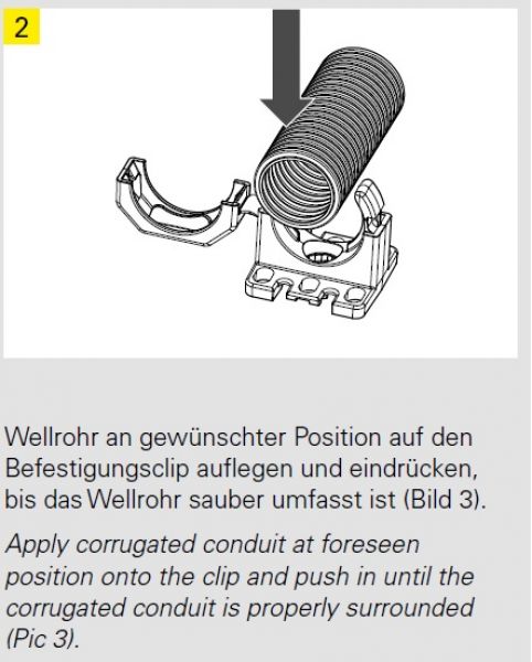 Wellrohrhalter NW12/13 schwarz mit Flansch