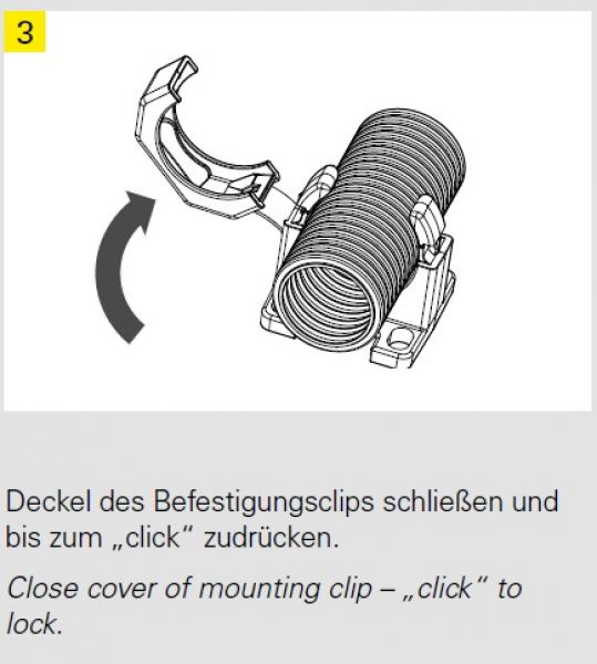 Corrugated tube holder NW17 black with flange