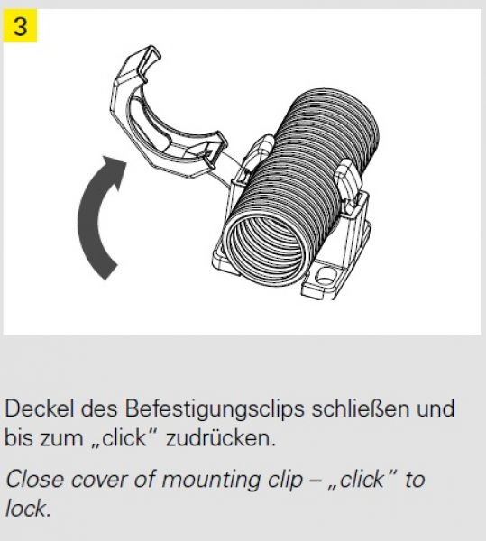 Corrugated pipe holder NW29 black with flange COPA-H-29B