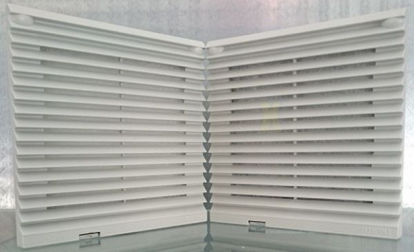 24V filter fan 60 m³/h DC 93x93/117x117mm with outlet filter