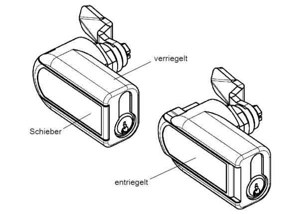 IP65 enclosure adapter handle for profile half cylinder