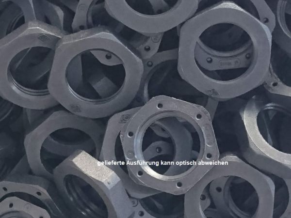 50 pcs. M25x1.5 counter nut black PA6 GF reinforced