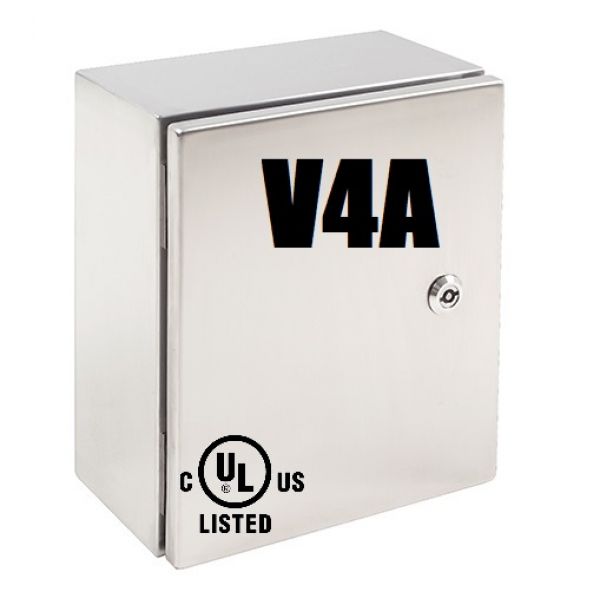 V4A control cabinet 300x200x150 mm HBT IP66 housing stainless steel 316L