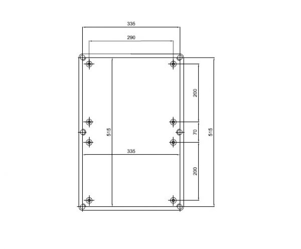 ISO GFK Kunststoff Industriegehäuse 540x360x201 mm LBH - Deckel grau