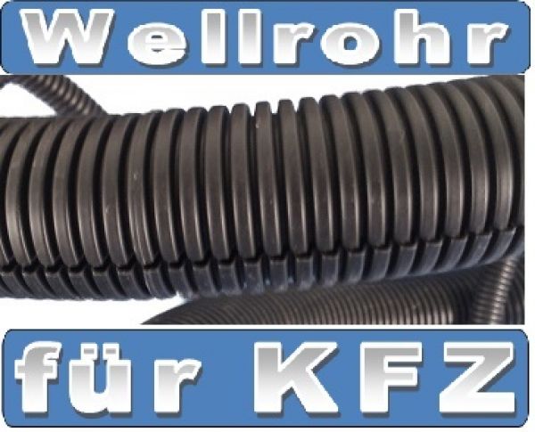 KFZ Wellrohr NW4,5 geschlitzt als Kabelschutz für die nachträgliche Montage