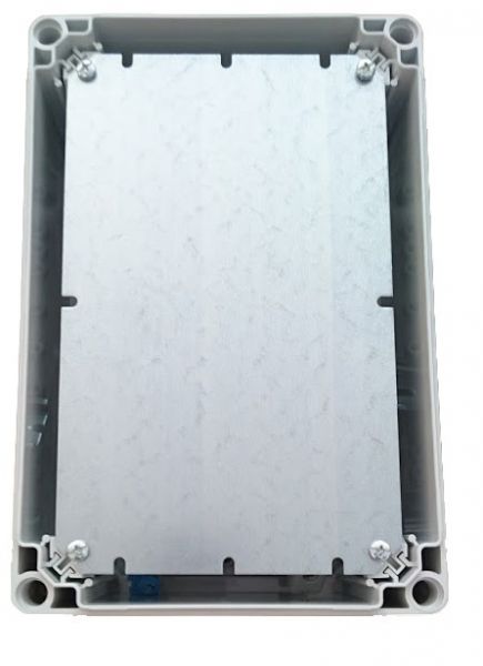 Polycarbonate housing 400x600x132mm plastic gray with transparent cover
