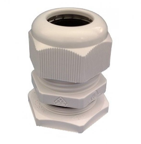 IP68 cable gland M50 R x1.5 KB: 22-29mm VDE UL PA6 plastic light gray RAL7035 with reduced clamping range for thin cables