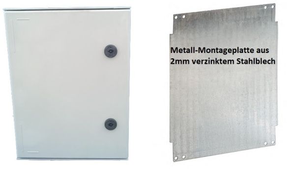 GFK Schaltschrank 500x400x200mm (HBT) mit Stbl.-MP + WBF