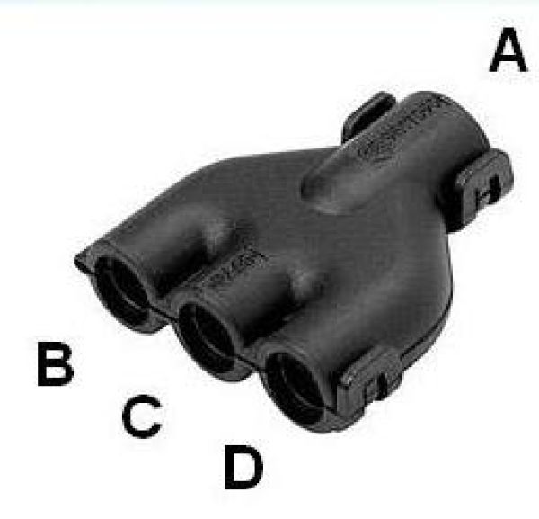 M-Manifold NW10-7.5-7.5- 4.5 black hinged for automotive corrugated pipe NW10