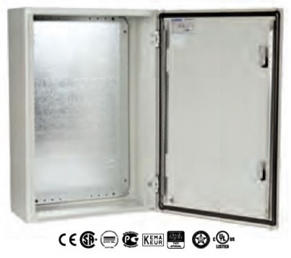 Schaltschrank 500x300x210 mm 1-türig mit verz. MP IP66