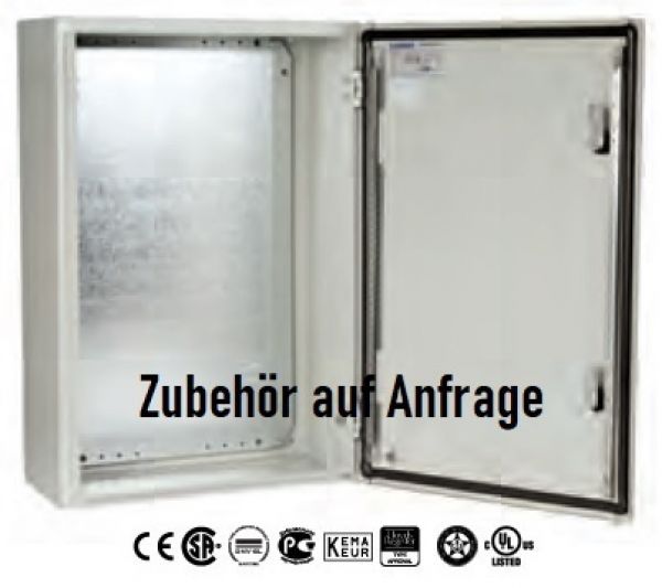 Stahlblech Schaltschrank 800x600x400 mm HBT IP66 1-türig mit Montageplatte