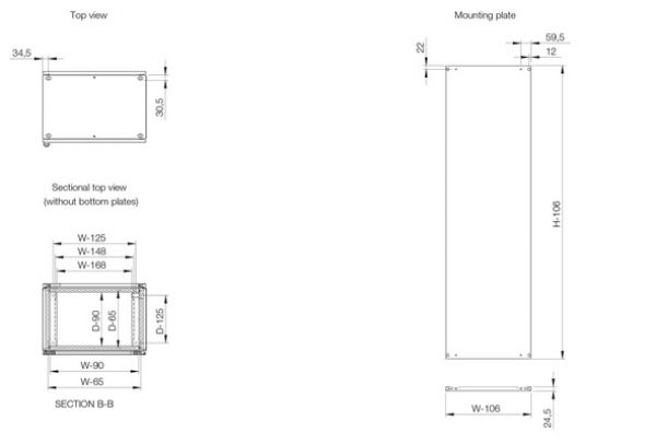 Schaltschrank 2000x1000x500mm HBT 1-türig IP55 mit Montageplatte