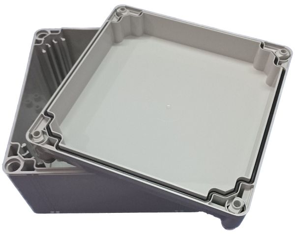 ABS housing 400x400x132mm plastic smooth gray IP66