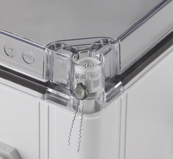 ABS housing 400x400x132mm plastic smooth IP66 transparent cover