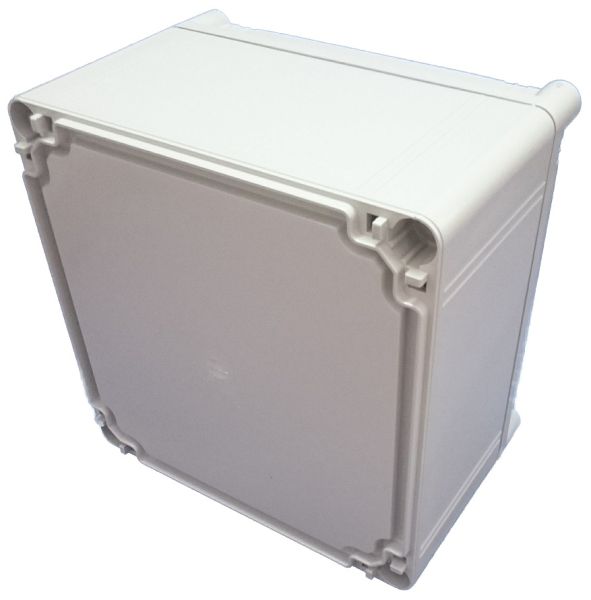 ABS housing 400x400x132mm plastic smooth IP66 transparent cover