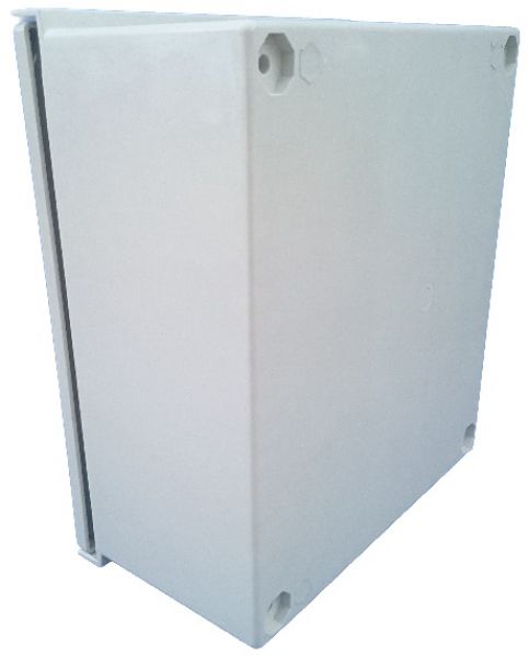 Plastic switch cabinet 600x400x230mm (HWD) GRP IP66 light gray 1 door