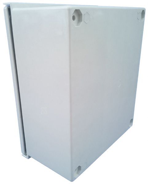 Kunststoff-Schaltschrank 400x400x200mm GFK IP66 hellgrau 1-türig