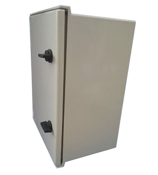 GRP polyester housing 400x300x200mm (HWD) GRP IP66 plastic control cabinet light gray 1-door