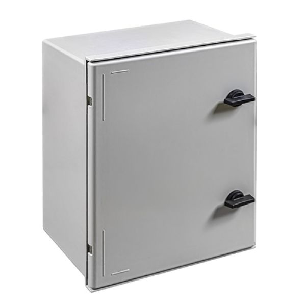 GRP polyester housing 400x300x200mm (HWD) GRP IP66 plastic control cabinet light gray 1-door