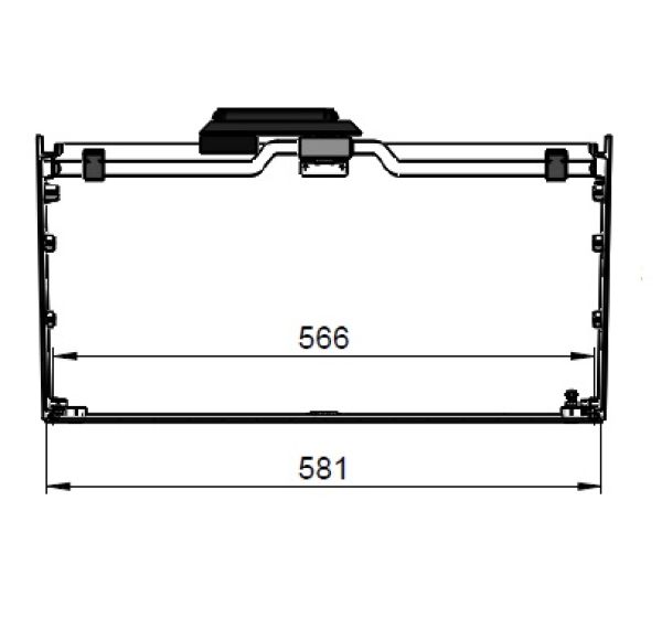 Plastic switch cabinet 600x800x300mm (HWD) IP66 with swing lever handle - B-stock