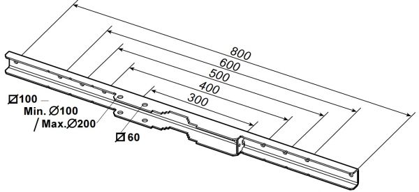 Schaltschrank Masthalterung für Gehäuse-Breite 200/300 - 400