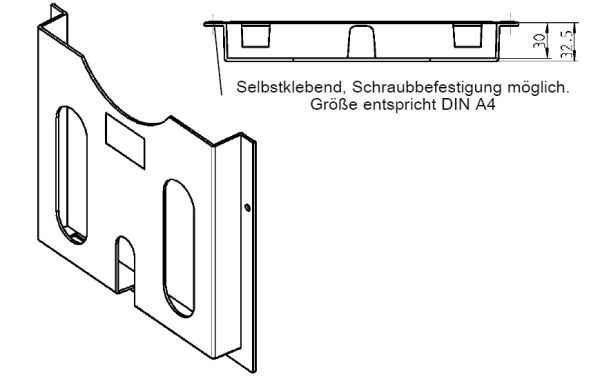 Circuit diagram pocket A4 self-adhesive plastic, light grey