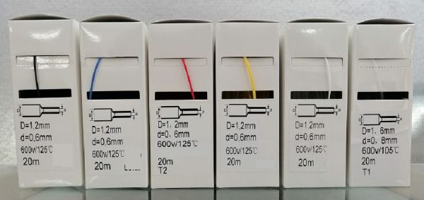 20m BOX blau 2:1 3/64'' Schrumpfschlauch 1,2mm / 0,6mm ohne Kleber