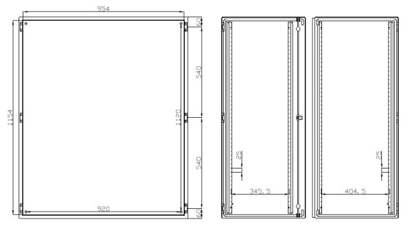 Doppeltür Schaltschrank 1200x1000x400 mm HBT 2-türig IP55