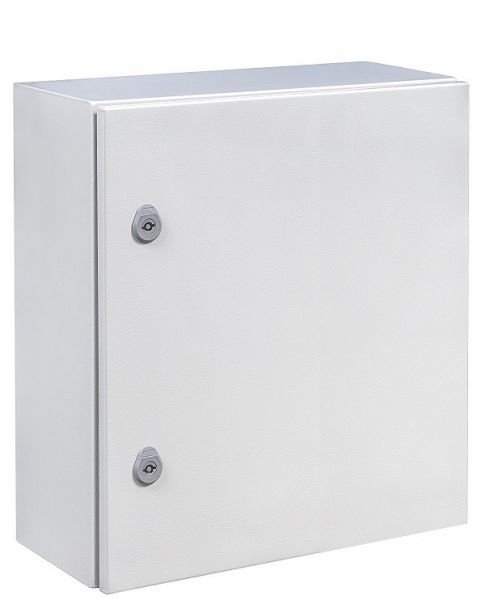 IDE GN606030 control cabinet 600x600x300 mm HBT sheet steel 1-door IP66 with mounting plate and earthing strap