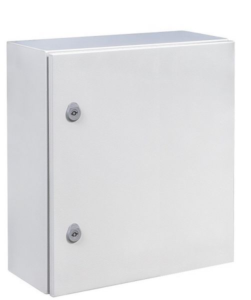 control cabinet 600x600x300 mm HBT sheet steel 1-door IP66 with mounting plate and earthing strap