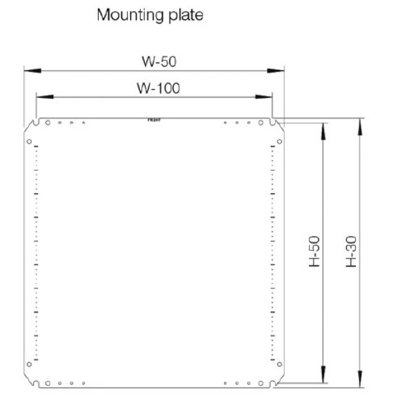 ELDON MAS0604021R5 sheet steel control cabinet 600 x 400 x 210 mm HBT IP66 1-door with mounting plate