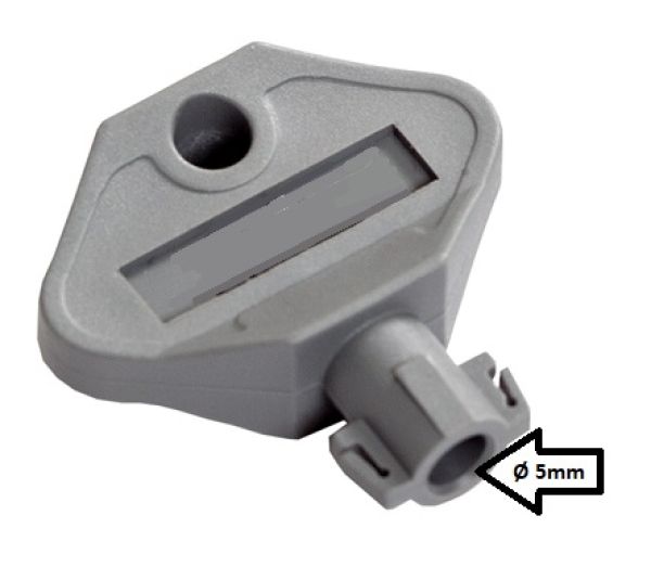 5mm DDB Double bit key small gray plastic