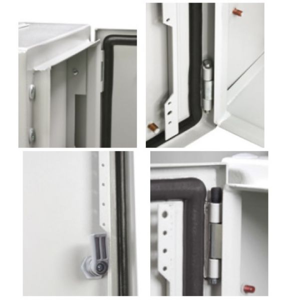 Control cabinet 500x400x150 mm with glazed door HBT IP66 incl. MP and grounding strap
